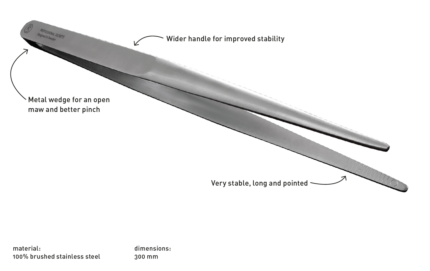 Kolstålspanna 24cm - pincett på köpet