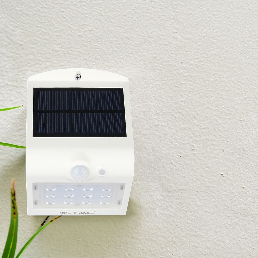 LED solcellsbelysning VäggbelysningVit+svart