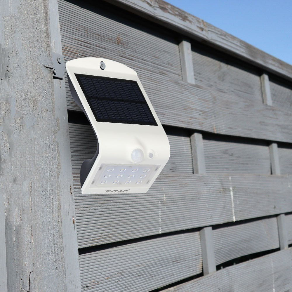 LED solcellsbelysning VäggbelysningVit+svart